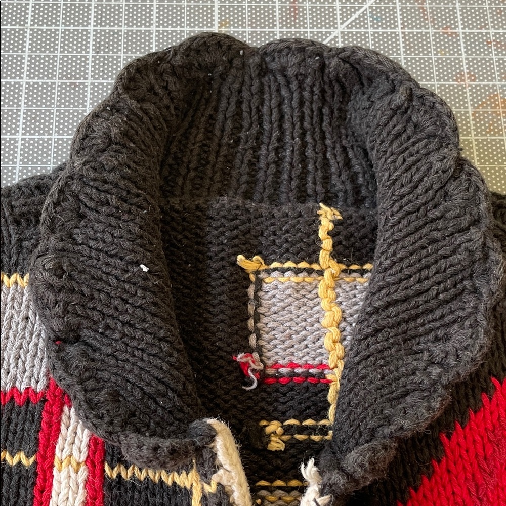 Hand Crafted Multicolor Patchwork Cardigan - image 3